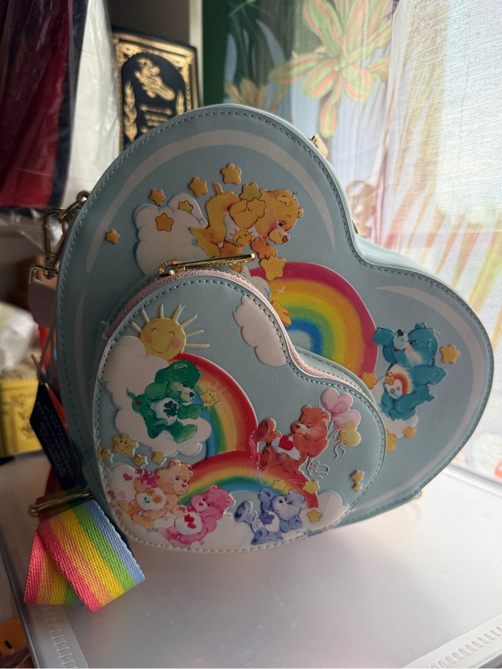 Loungefly Care Bears Heart Crossbody NWT